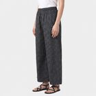 Women's Black Regular Fit Printed Palazzos, Black, small