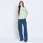 Ladies' Round Neck T-Shirt, हल्का हरा, small