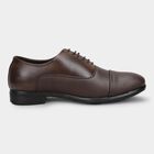 Men's Dark Brown Lace-Up Formal Shoes, भूरा, small