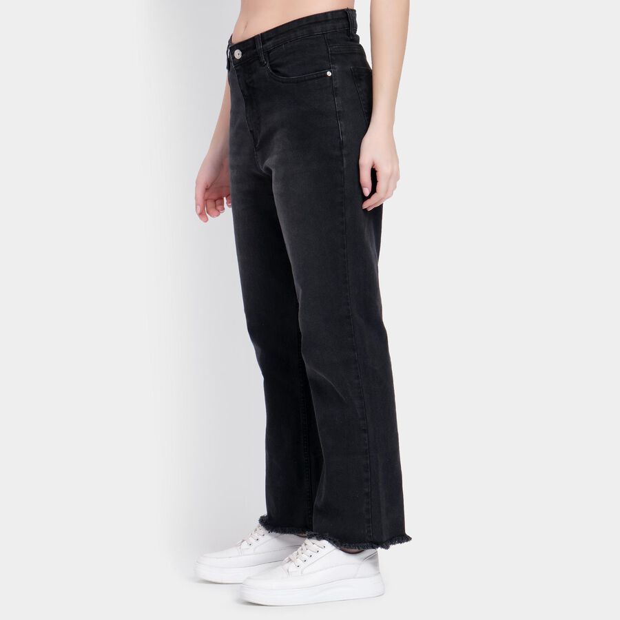 Ladies' 100% Cotton Jeans , Black, large image number null