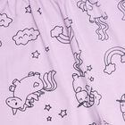 Kids' Light Lavender Purple Regular Fit All Over Printed Pyjama, Lilac, small image number null