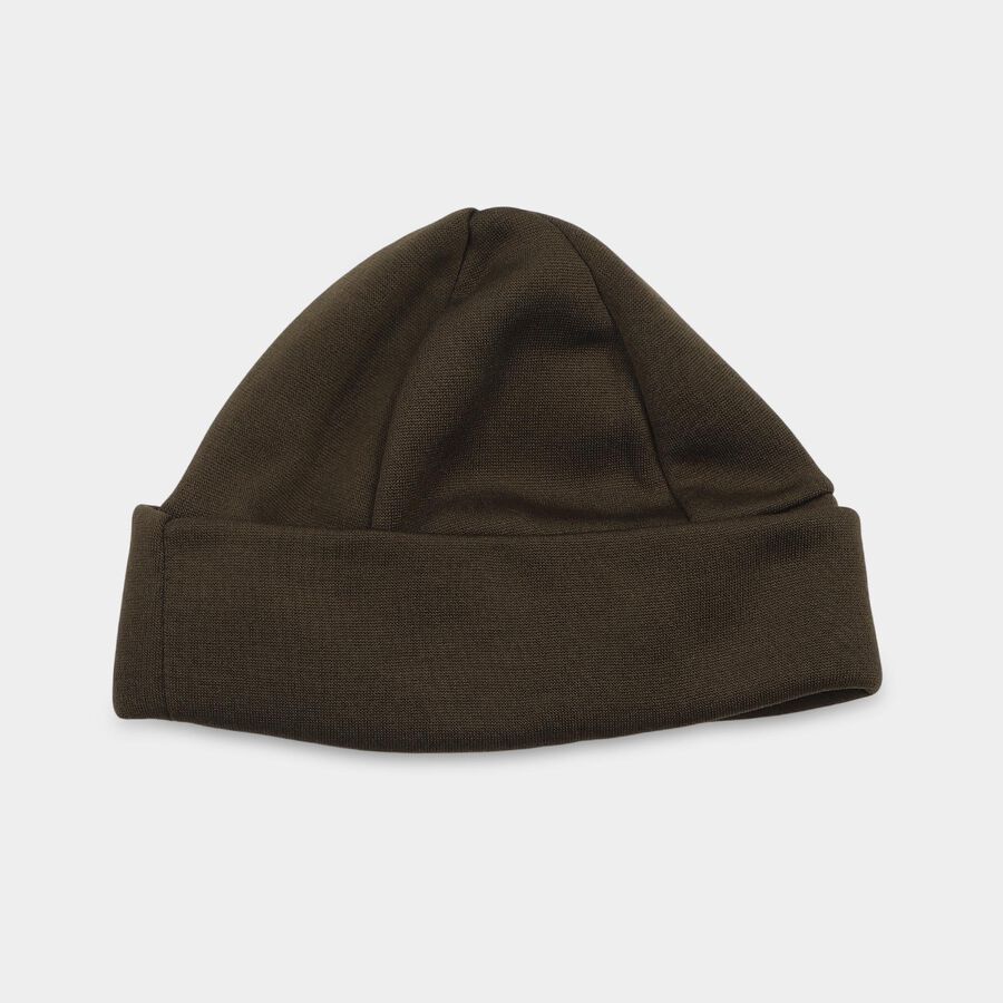 Men's Olive Green Solid Beanie Cap, Olive, large