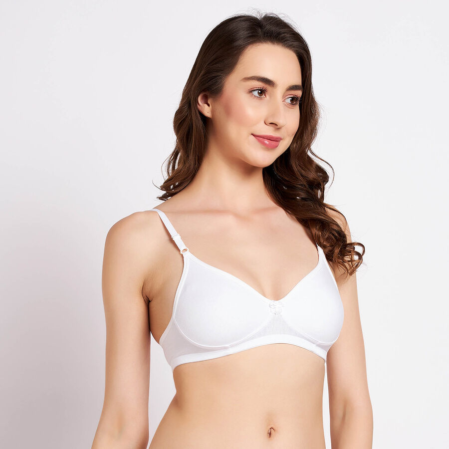 Solid Bra, White, large image number null