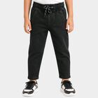 Boys Olive Straight Fit Washed Jeans, ओलिव, small