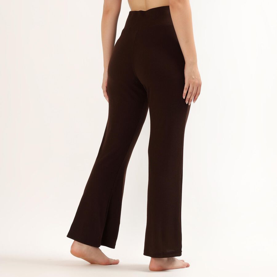 Women's Deep Chocolate Brown Flared Crossover Waist Pyjama, Brown, large image number null