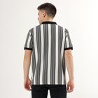Men's Black and White Regular Collar Casual Shirt, Black, small
