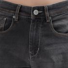 Men's Faded Black Skinny Fit Five Pocket Jeans, Dark Grey, small image number null