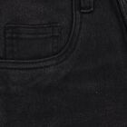 Girls' Buttoned Jeans, Black, small image number null