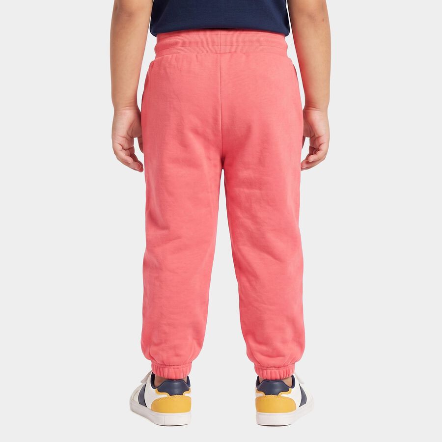 Girls' Coral Jogger Fit Graphic Printed Pyjama, मूँगा (कोरल), large