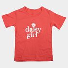Girls' Coral Round Neck Regular T-Shirt, मूँगा (कोरल), small