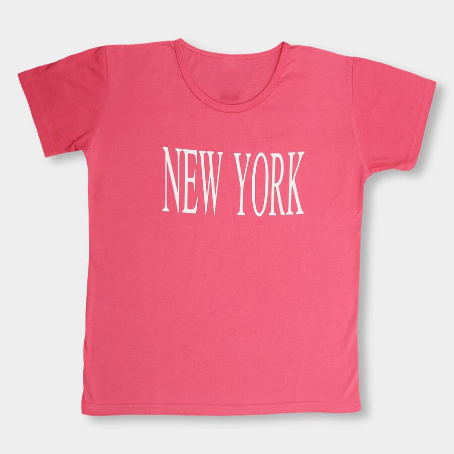 Girls' T-Shirt, Pink, large