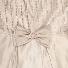 Girls' Champagne Sleeveless Flared Embellished Frock, Light Grey, small image number null