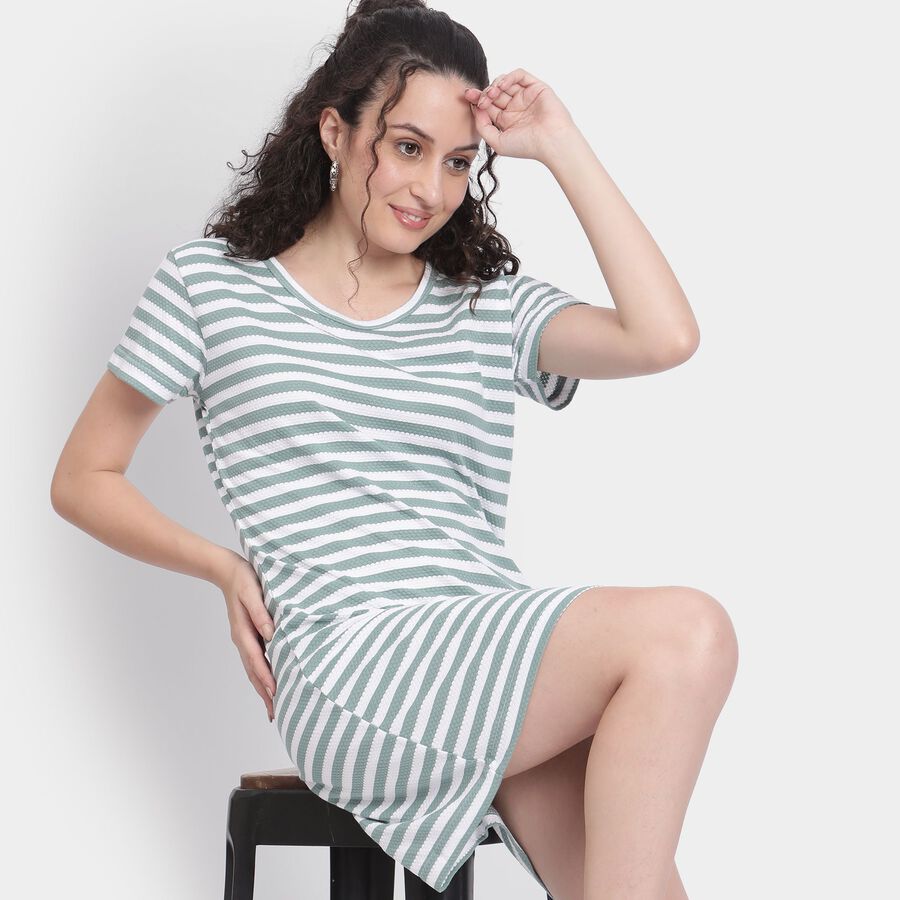 Ladies' Dress , हल्का हरा, large image number null