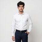 Men's White Formal Shirt, White, small