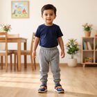 Boys' Grey Long Johns Thermal, मिश्रित हल्का ग्रे, small