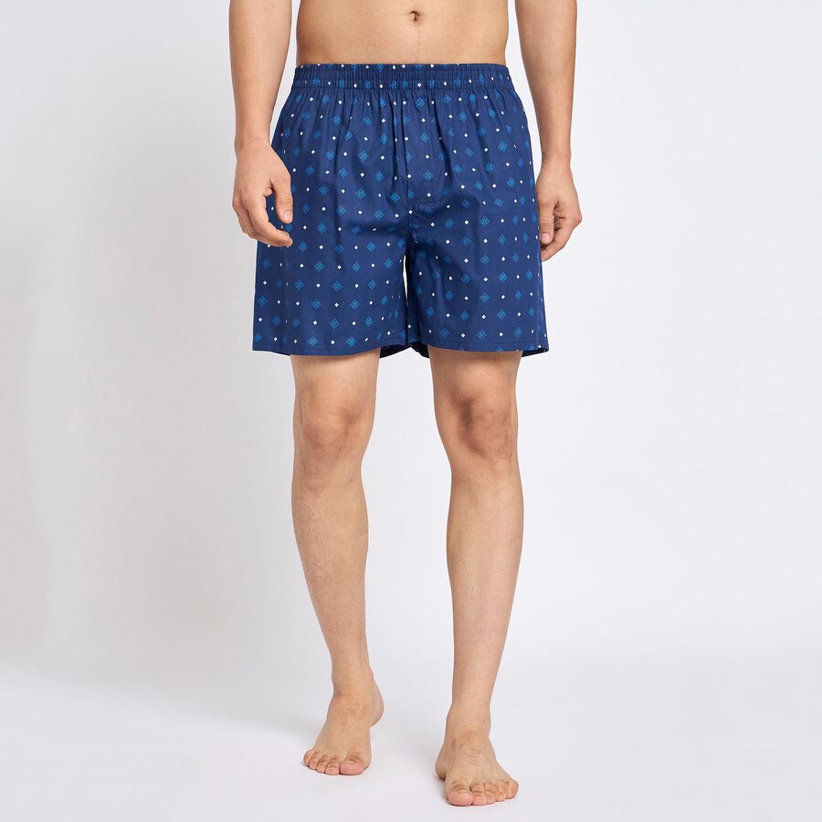 Men's 100% Cotton Boxers , नेवी ब्लू, large image number null