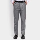 Men's Slim Fit Formal Trousers, हल्का ग्रे, small image number null
