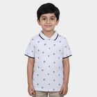 Boys White Cotton Polo Neck Polo Boys T-Shirt, सफ़ेद, small