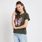Round Neck T-Shirt, Olive, small image number null