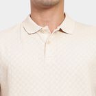 Men's Collared Half Sleeves T-Shirt, एक्रू मिश्रित, small image number null