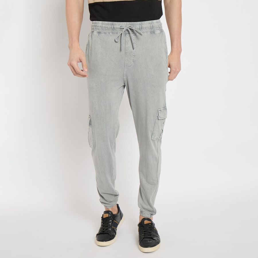 Men's 100% Cotton Jogger , Light Grey, large image number null