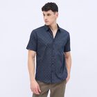Men's Dark Navy Blue Cotton Classic Casual Shirt, Navy Blue, small image number null