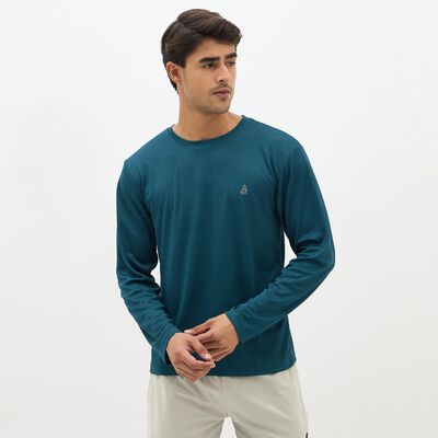Men's Deep Teal Crew Neck Casual T-Shirt