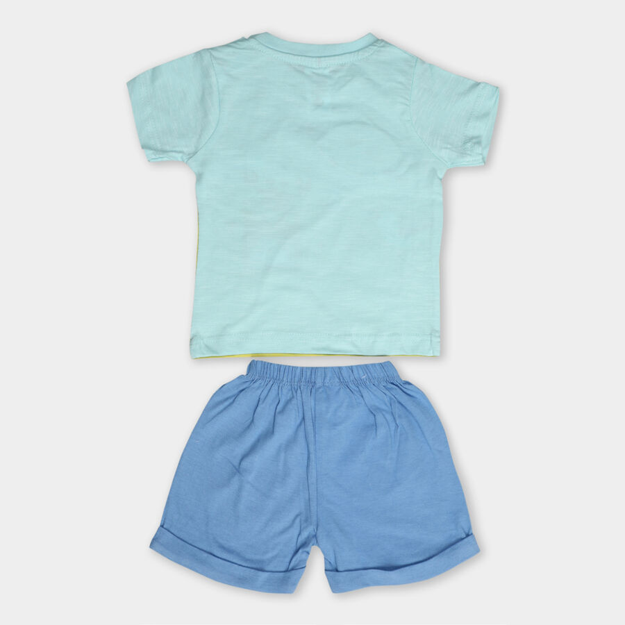 Infant Boy's Cotton Baba Suit, रॉयल ब्लू, large image number null