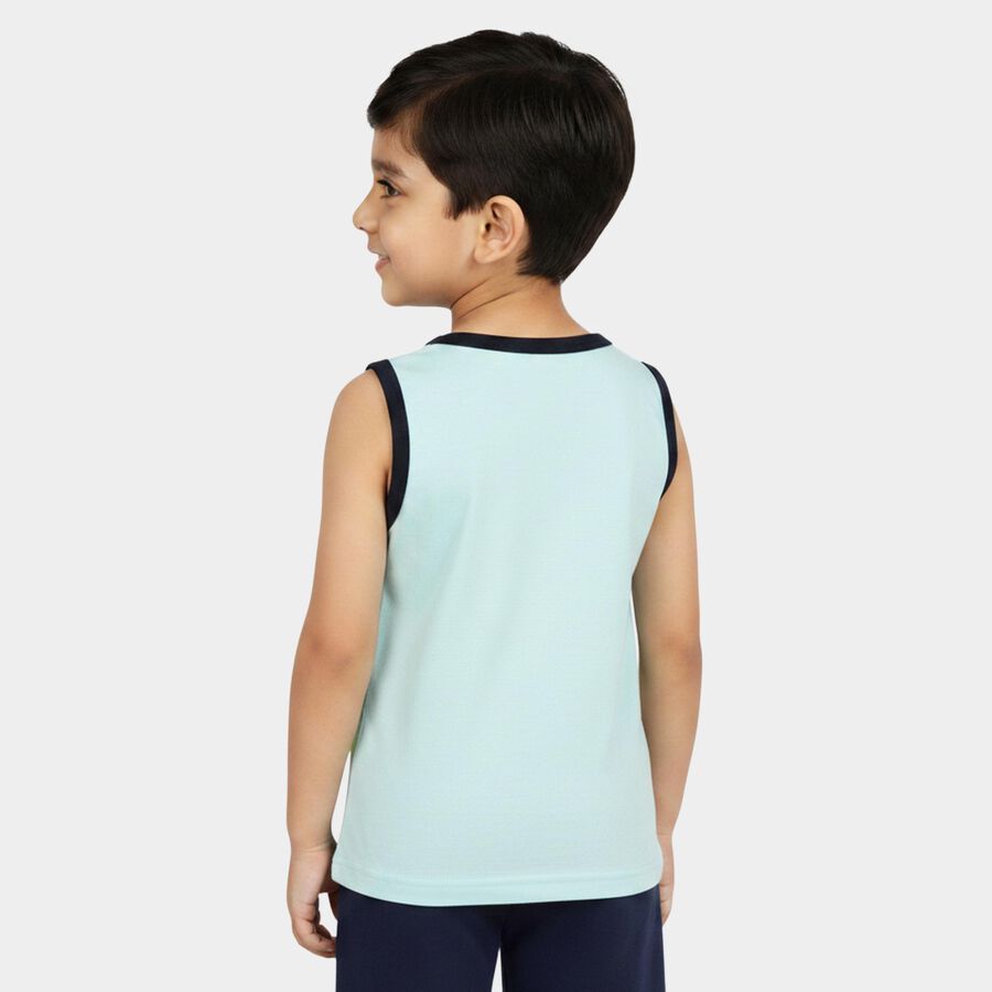 Boys Light Blue Round Neck Casual Boys T-Shirt, हल्का नीला, large