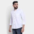 Men's 100% Cotton Casual Shirt, सफ़ेद, small