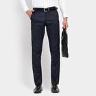 Men's Slim Fit Formal Trousers, नेवी ब्लू, small image number null
