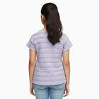 Girls' Soft Lavender Round Neck Casual T-Shirt, लाइलेक, small image number null