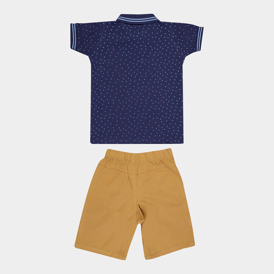 Boys Cotton Baba Suit, Navy Blue, large image number null