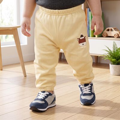 Infants Beige Jogger Graphic Printed Pyjama