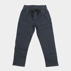 Boys Dark Grey Straight Fit Drawstring Jeans, Dark Grey, small