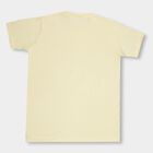 Boys' Bright Yellow Round Neck Printed T-Shirt, Yellow, small image number null