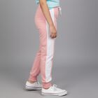 Girls' Soft Pink Sporty Side Panel Winter Pyjama, गुलाबी, small image number null