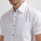 Men's Casual Shirt, सफ़ेद, small image number null