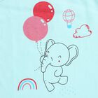 Infants' Light Aqua Blue Cotton Square Neck Casual Vest, Aqua, small image number null