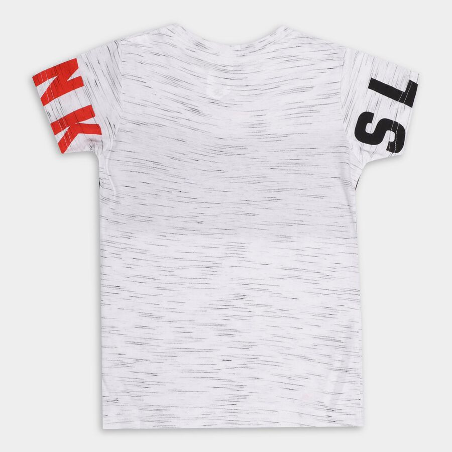 Boys' 100% Cotton Half Sleeves T-Shirt , एक्रू मिश्रित, large image number null