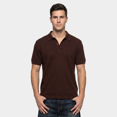 Men Brown Polo Neck Polo T-Shirt
