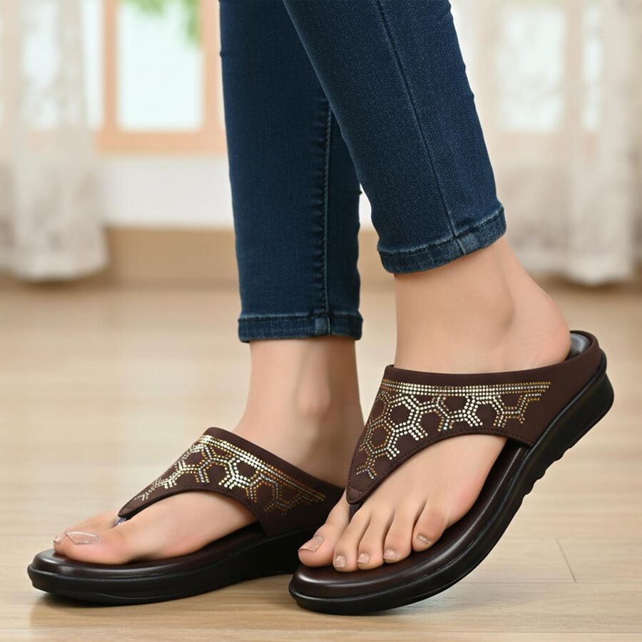 Ladies'-Sandal, भूरा, large