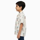 Boys' 100% Cotton Casual Shirt, Off White, small image number null