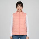 Women's Light Pink High Neck Puffer Jacket, Light Pink, small