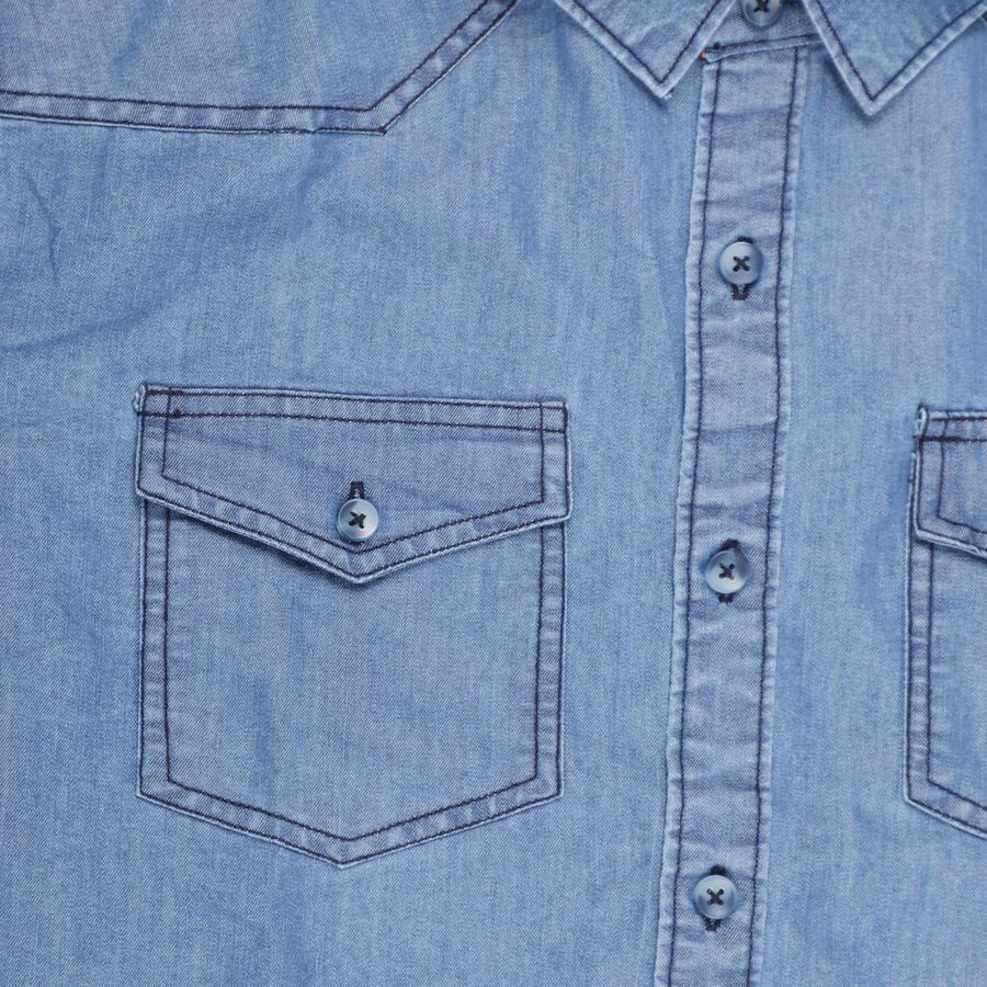 Boys Light Blue Full Sleeve Classic Casual Shirt, Light Blue, large image number null