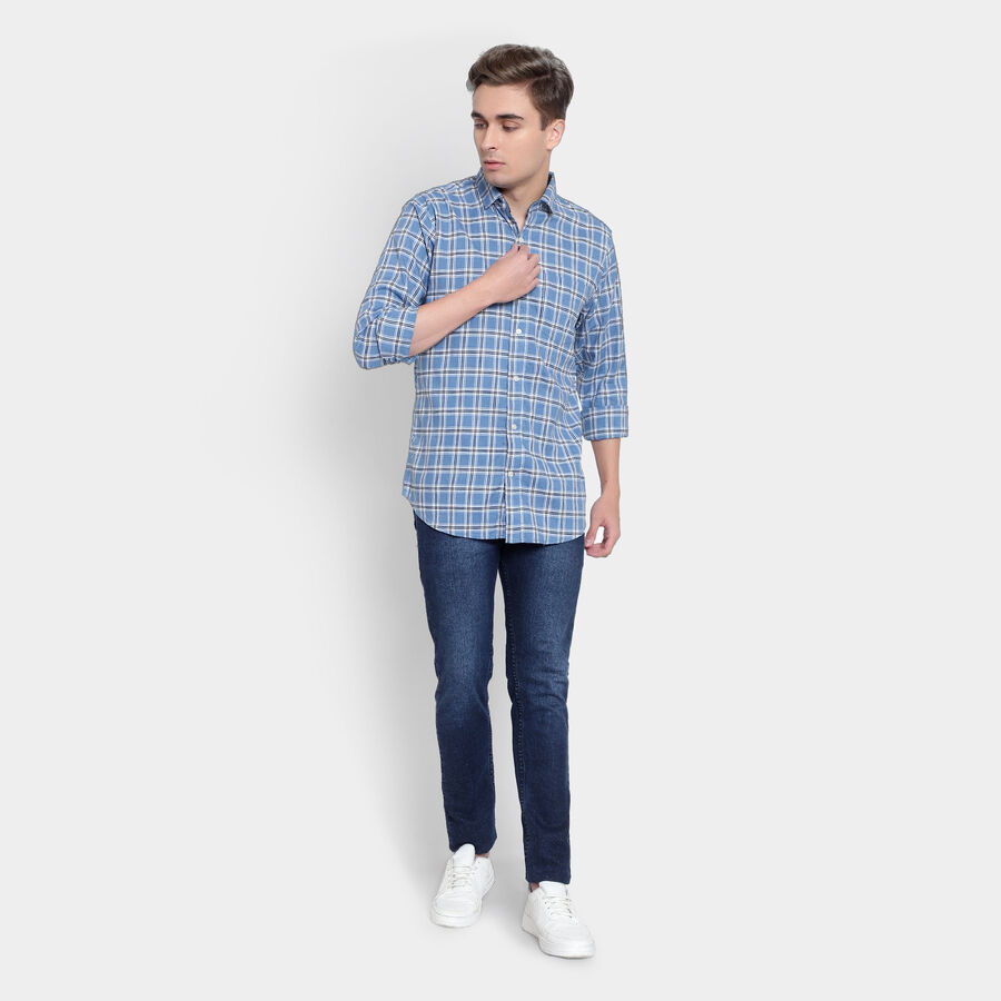 Checks Casual Shirt, Mid Blue, large image number null