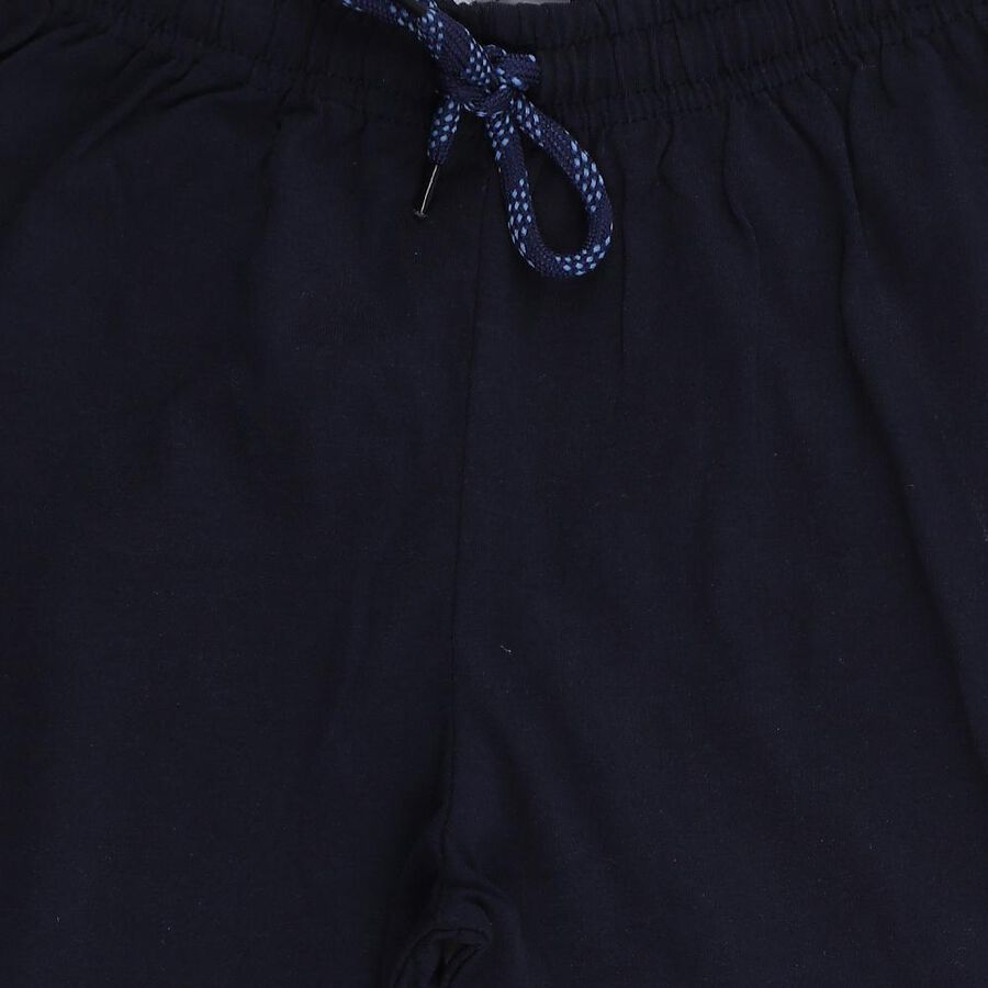 Boys' Navy Blue Regular Fit Side Tape Detail Jamaican Shorts, Navy Blue, large