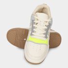 Men's Rich Eggshell White Lace-Up Casual Sneakers, White, small