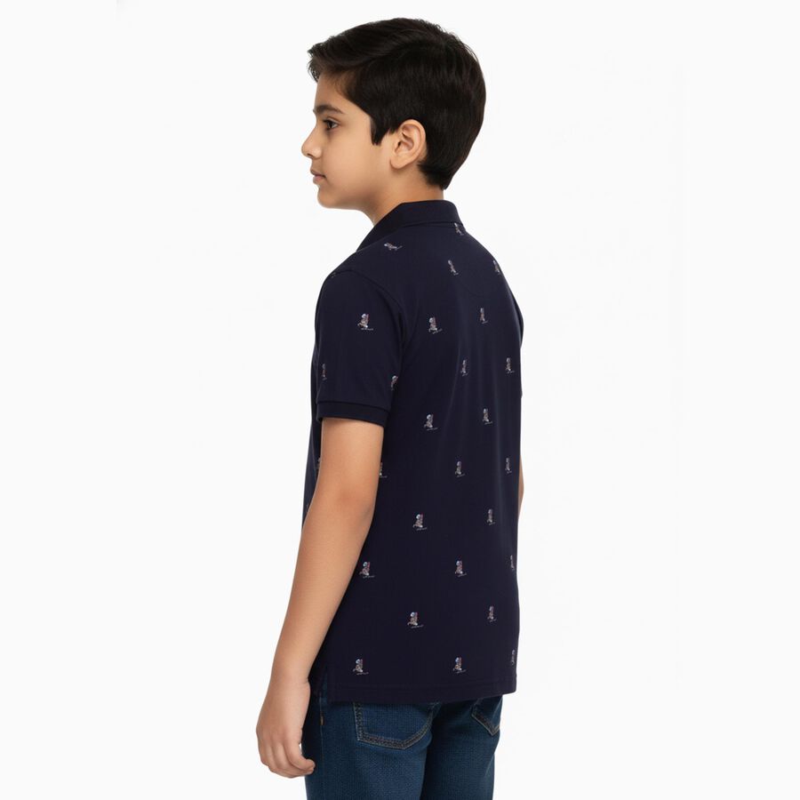 Boys' Half Sleeves T-Shirt, नेवी ब्लू, large image number null