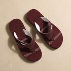 Women's Maroon Thong Strap Flip-Flops, मरून, small